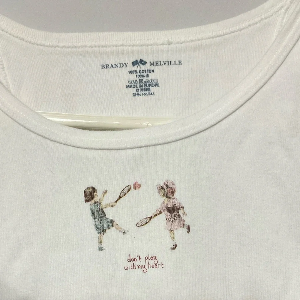 Brandy Melville Don’t Play With My Heart Tank - Picture 2 of 6